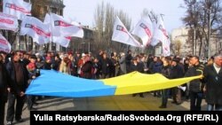 «Батьківщина» на дніпропетровському Євромайдані, 23 лютого 2014 року