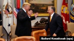 Архивска фотографија - Доналд Трамп и Виктор Орбан во Белата куќа, 13 мај 2019 година