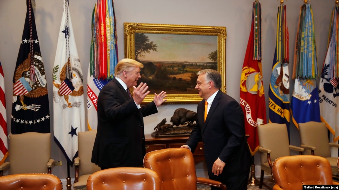 Susret bivšeg američkog predsjednika Donalda Trampa (Trump) i mađarskog premijera Viktora Orbana u Bijeloj kući u Vašingtonu, 13. maj 2019.
