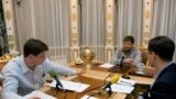 Данила Гальперович (слева), Рамзан Кадыров и Грегори Файфер