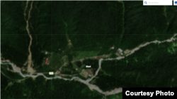 შოვი სტიქიამდე - რუკის ცენტრში ის ჯერ კიდევ მწვანედ ჩანს. 13 ივლისი, 2022. წყარო: პლატფორმა Copernicus, სატელიტ Sentinel 2-ის გამოსახულება