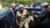 The president of Iraq's autonomous Kurdistan region, Masud Barzani, arrives for a session of the regional parliament in Irbil on July 3.