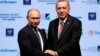 Russian President Vladimir Putin (left) and Turkish leader Recep Tayyip Erdogan plan to meet again 'soon.'

