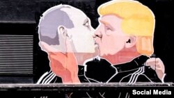 Litvada Putin-Trumo qraffitisi