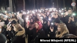 Protest studenata i učenika u Banjaluci u znak podrške kolegama u Srbiji, 8. 2. 2025.