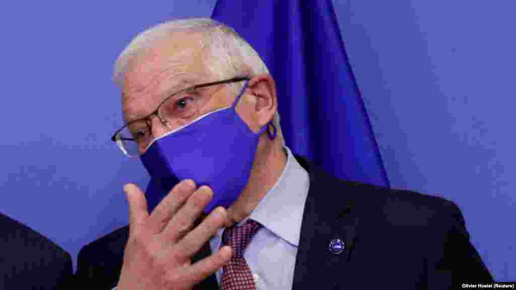 ЕУ / УКРАИНА - Високиот претставник на Европската унија (ЕУ) за надворешна и безбедносна политика, Жозеп Борел, ја увери украинската влада за непоколеблива поддршка од ЕУ во, како што велат, конфликтот со сепаратистите на истокот од земјата, што е поддржан од Русија.