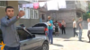 Armenia - A goverment loyalist protests at being filmed by RFE/RL correspondent Irina Hovhannisyan outside a polling station in Yerevan, 5May2013.