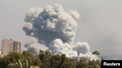 Tym i madh në jug të Libanit, pas bombardimeve izraelite të hënën, 23 shtator 2024.