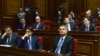 Armenia - Prime Minister Tigran Sarkisian and members of his cabinet attend a parliament session, Yerevan, 5Feb2014.