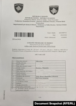 Kosovo- Indictiment on false Kosovo documents release