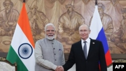 Нарендра Моди и Владимир Путин. Бишкек, 31 августа 2026 года