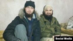 Chechen IS militant Alikhan (left) was 23 when he was killed. He had a little fighting experience -- IS sent him to fight in Kobani in Syria. He survived that, but he didn't survive in Iraq.