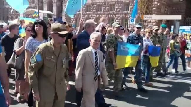 Крымчане на Марше защитников Украины (видео)