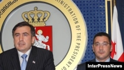 President Saakashvili (left) named Gurgenidze to head a financial commission.