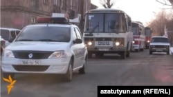 Armenia - Busloads of police arrive in Gyumri, 19Jan2015.