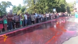 'River Of Blood' At Anti-OSCE Protest In Donetsk