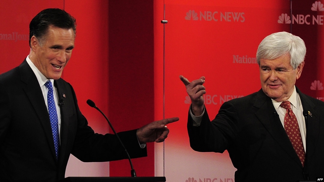 Mitt Romney (left) and Newt Gingrich are the leading candidates for the Republican nomination