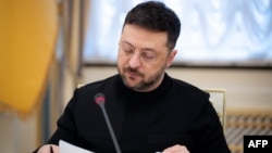 Украинскиот претседател Володомир Зеленски на прес-конференција, 23 декември 2025 година