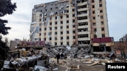 The aftermath of a Russian missile strike in Kryviy Rih, Ukraine, on March 12.