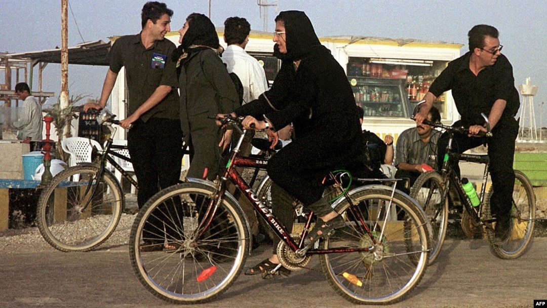 Women in Iran had long assumed that they could bicycle in public if they respected the country's strict dress code. (file photo)