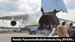 Український літак Antonov AN-225 «Мрія» на Авіасалоні у Берліні. 28 квітня, 2018 року