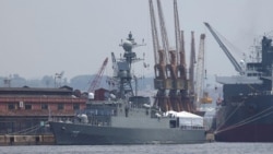 Nava militară iraniană Iris Dena, în portul Rio de Janeiro, Brazilia, 28 februarie 2023.