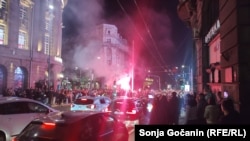 Студенти святкують перемогу на виборах. Белград, Сербія, 25 жовтня 2026 року