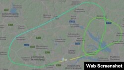 Схема аварийного полета с сайта Flihtradar24