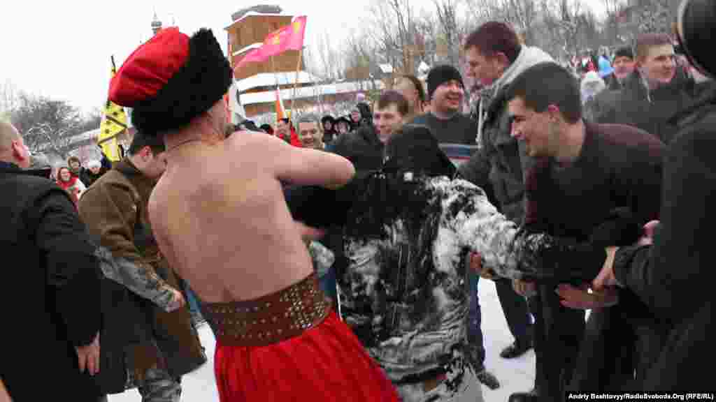 Ukraine -- The celebration of Epiphany day in the Cossack village Mamaeva Soboda, Kyiv, January 19, 2012