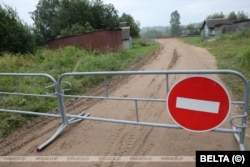 Будаўнічыя работы на месцы абвалу берагу Дзьвіны