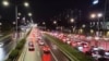 Saobraćajna gužva u Beogradu, Srbija, novembar 2025. 