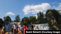 Pliva waterfall in Jajce 