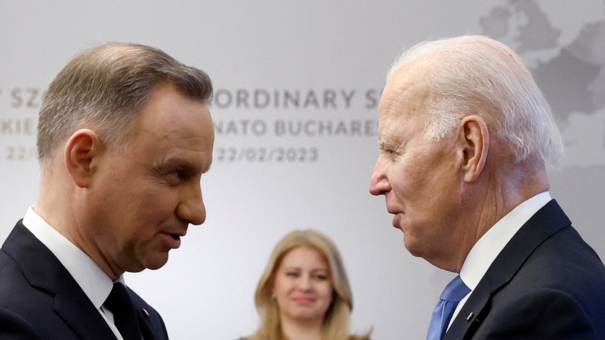 Lengyelország vezetői a Fehér Házban sürgetik a segélyt Ukrajnának