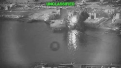 The US uses a sea drone to hit a target in Bandar Abbas, Iran.
