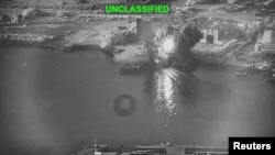 The US military useing sea drones in an attack in Iran on July 13, 2026.