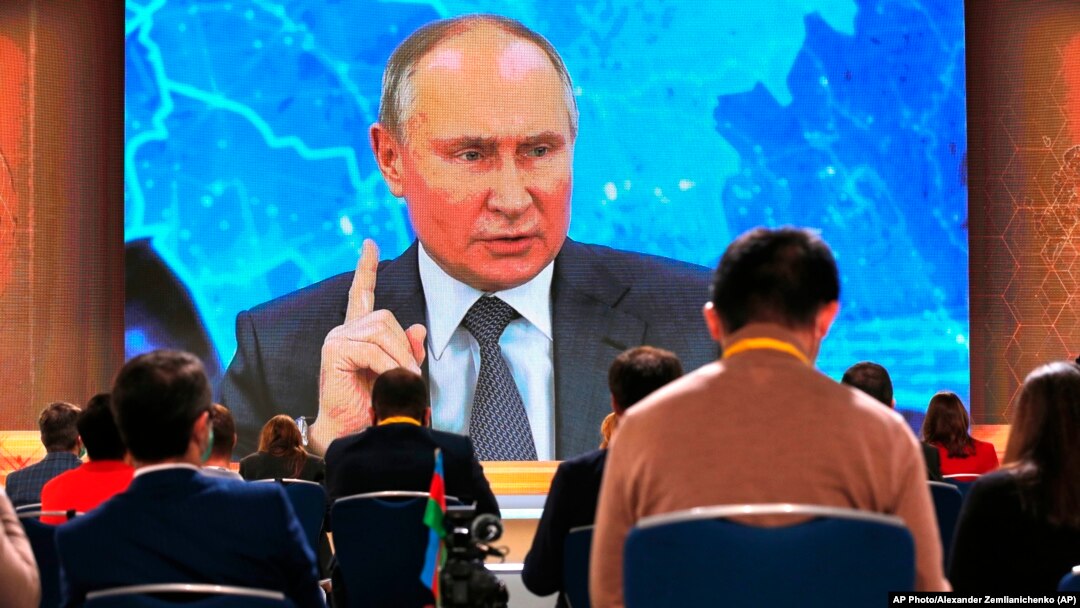Путиннинг видеоконференция тарзида ўтган матбуот анжумани - Москва, 17 декабр, 2020 