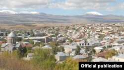 Armenia -- A view of the town of Gavar.