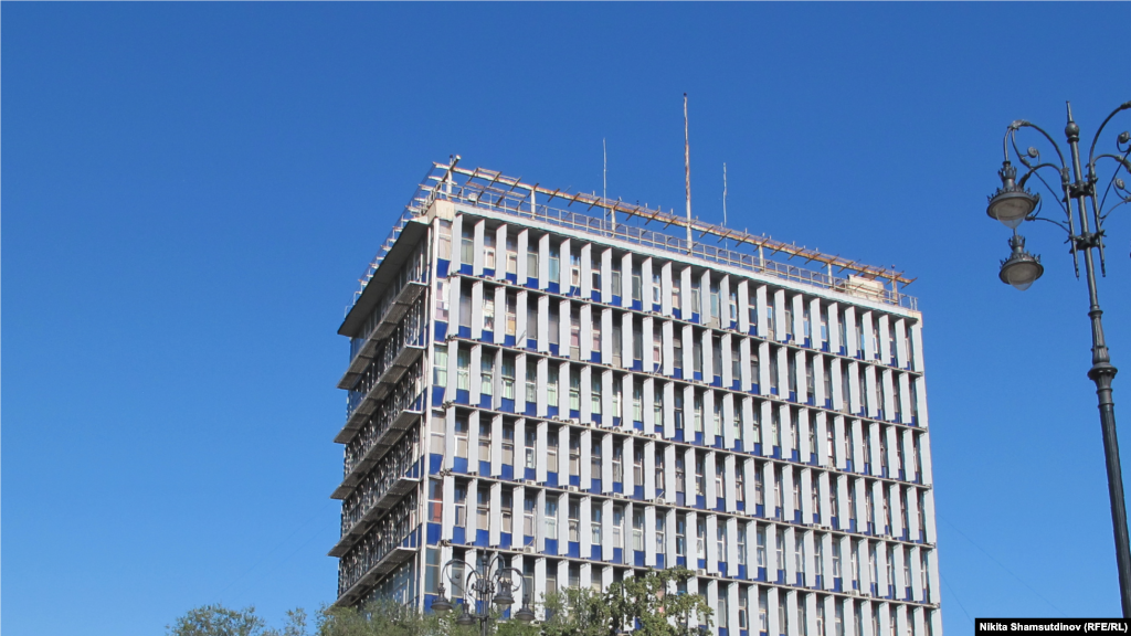 Kazakhstan - The former building of the House of Soviets. Almaty, July 2020.