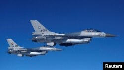 საილუსტრაციო ფოტო: F-16 ტიპის საბრძოლო თვითმფრინავები 