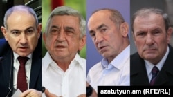 Armenia- Prime Minister Nikol Pashinian and former Presidents Serzh Sarkisian, Robert Kocharian and Levon Ter-Petrosian.