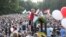 Belarus -- Sviatlana Cichanouskaja election rallye in Minsk, 30Jul2020