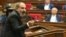 Armenian Prime Minister Nikol Pashinian speaks to parliament on October 24. 