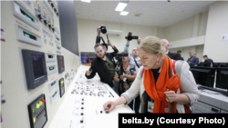 Эрыка Швянчонене ў ліпені 2022 году наведвала Беларускую АЭС у Астраўцы
