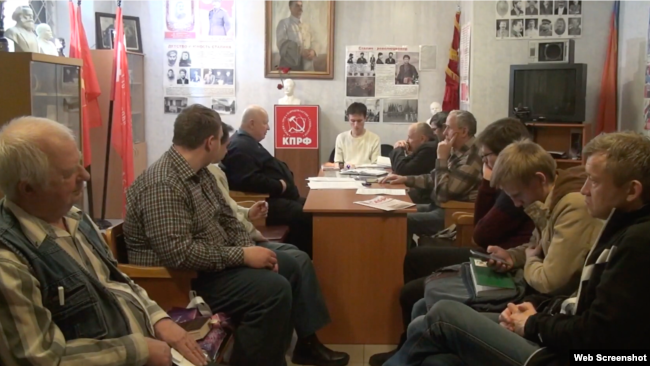 Собрание участников "Марксистского кружка в Уфе" в 2019 году. Скриншот