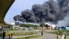 Explosion on chemical plant in Leverkusen Germany 