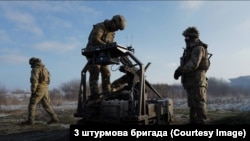 Запуск беспилотника украинскими военными