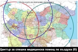 Обхватът на работа на първите хеликоптери - в София, Сливен и Долна Митрополия.