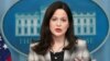 The deputy U.S. national security adviser for cyber and emerging technology, Anne Neuberger, speaks during a press briefing at the White House in Washington on February 18.