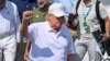  US President Donald Trump, shown at a golf tournament in New Jersey, told Axios that 'we are  low-keying it" in talks with Iran.