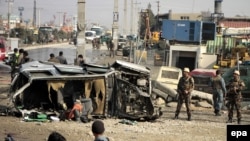 Место нападения на автомобиль британского посольства в Кабуле, 27 ноября 2014 года. 